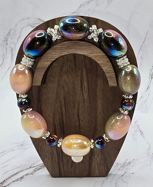 Pink Gradient Stretch Bracelet