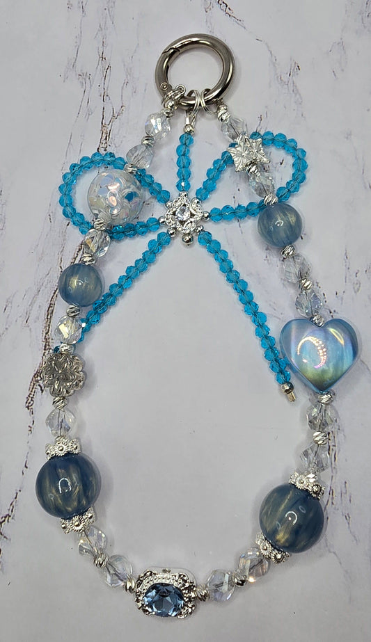 Blue White and Silver Cell Phone Accessory