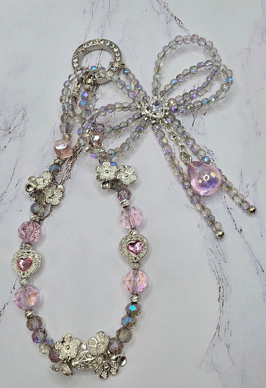 Pink and Silver Cell Phone Accessory