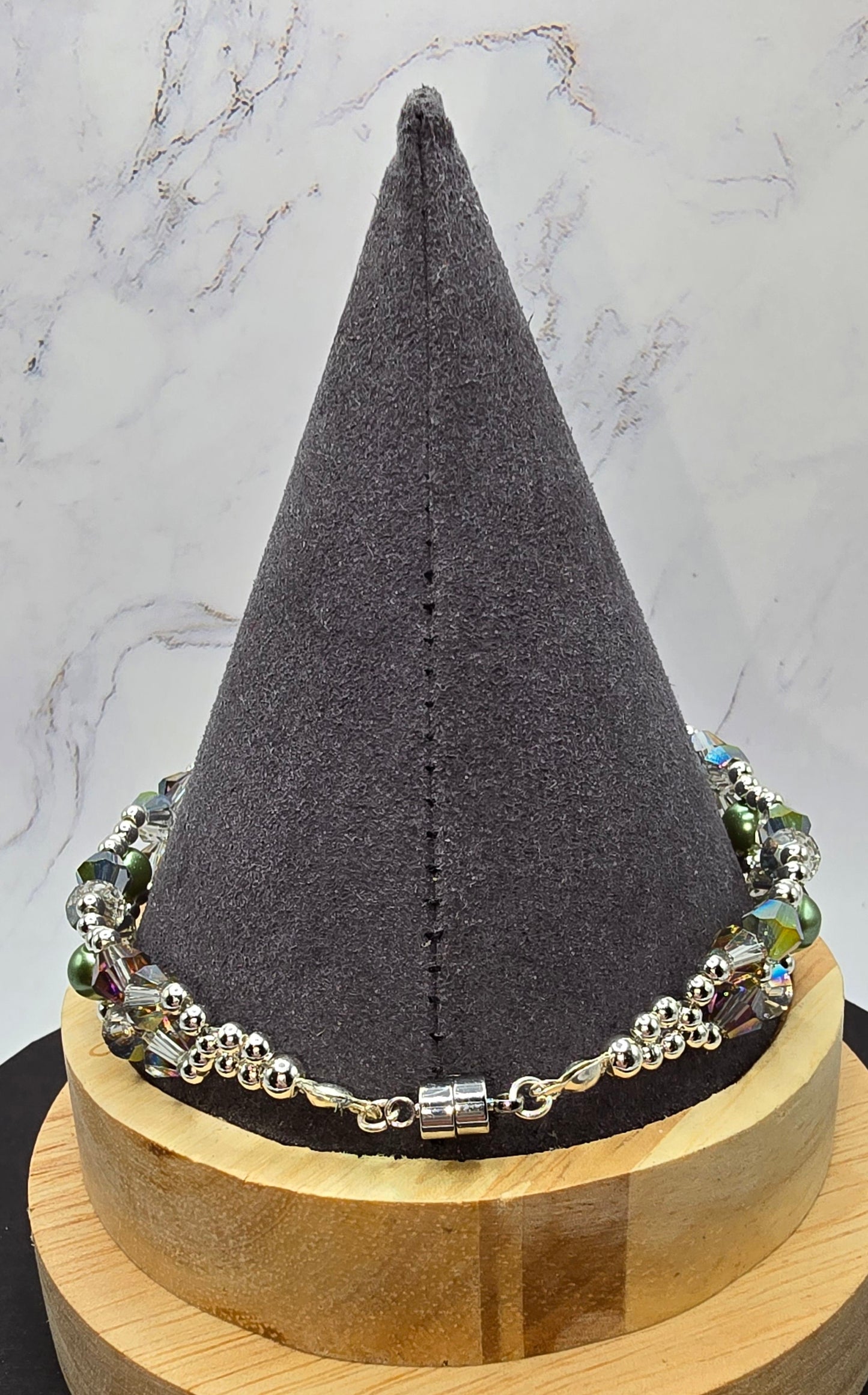 Green and Purple Bracelet (9 in)