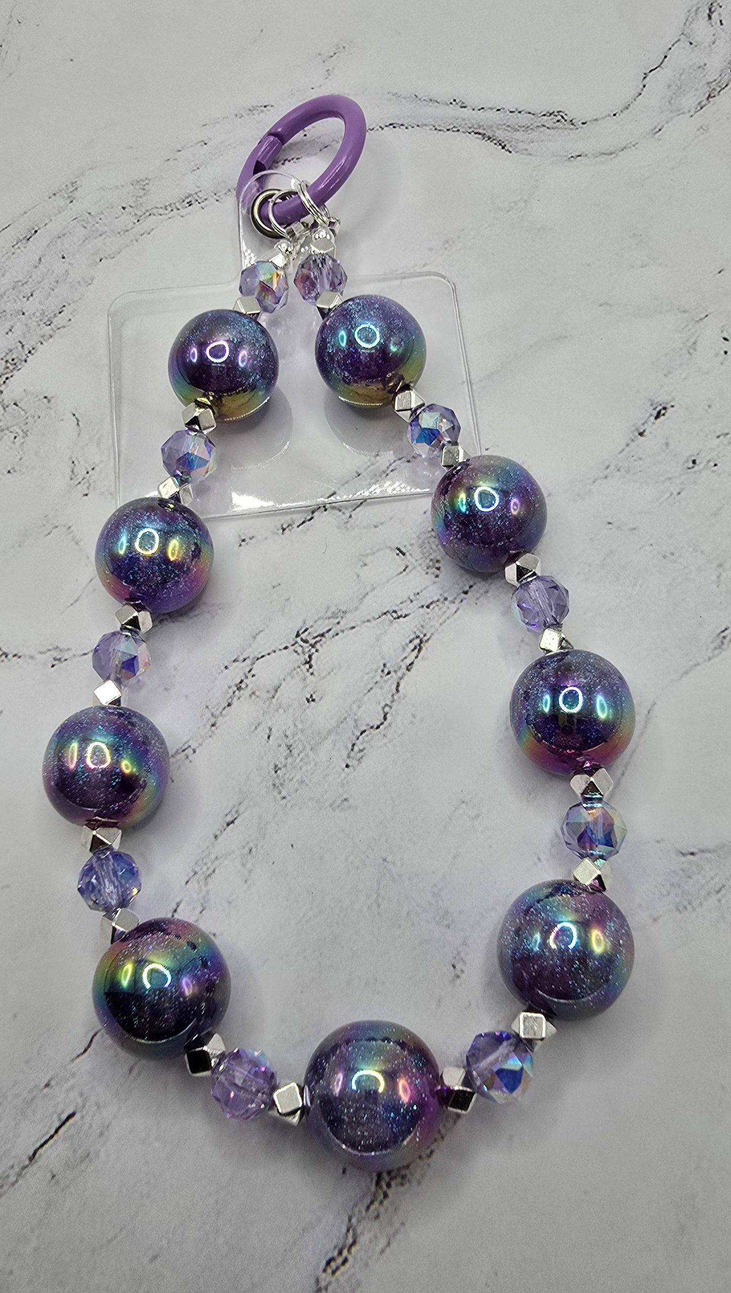 Purple and Silver Galaxy Cell Phone Accessory