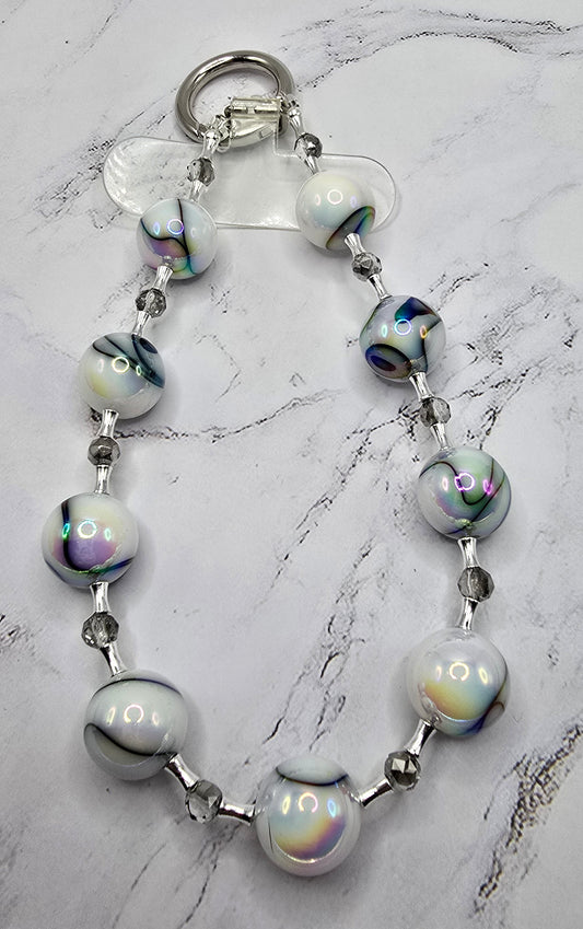 White and Black Swirl Cell Phone Accessory