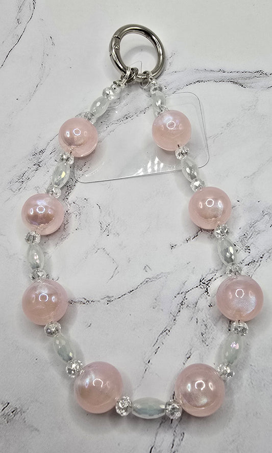 Pink and White Cell Phone Accessory