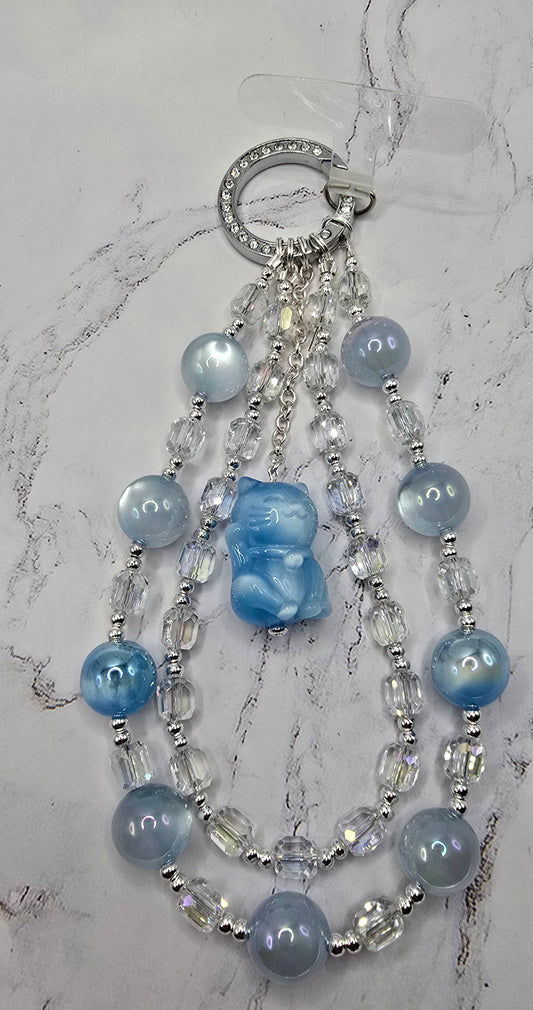 Blue Kitty Cell Phone Accessory