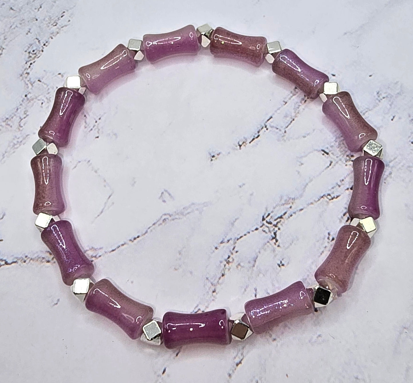 Purple Bamboo with Silver