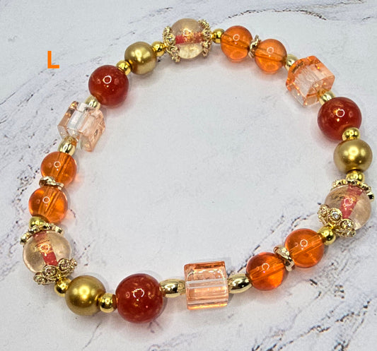 Orange and Gold Shimmer (8+ in)