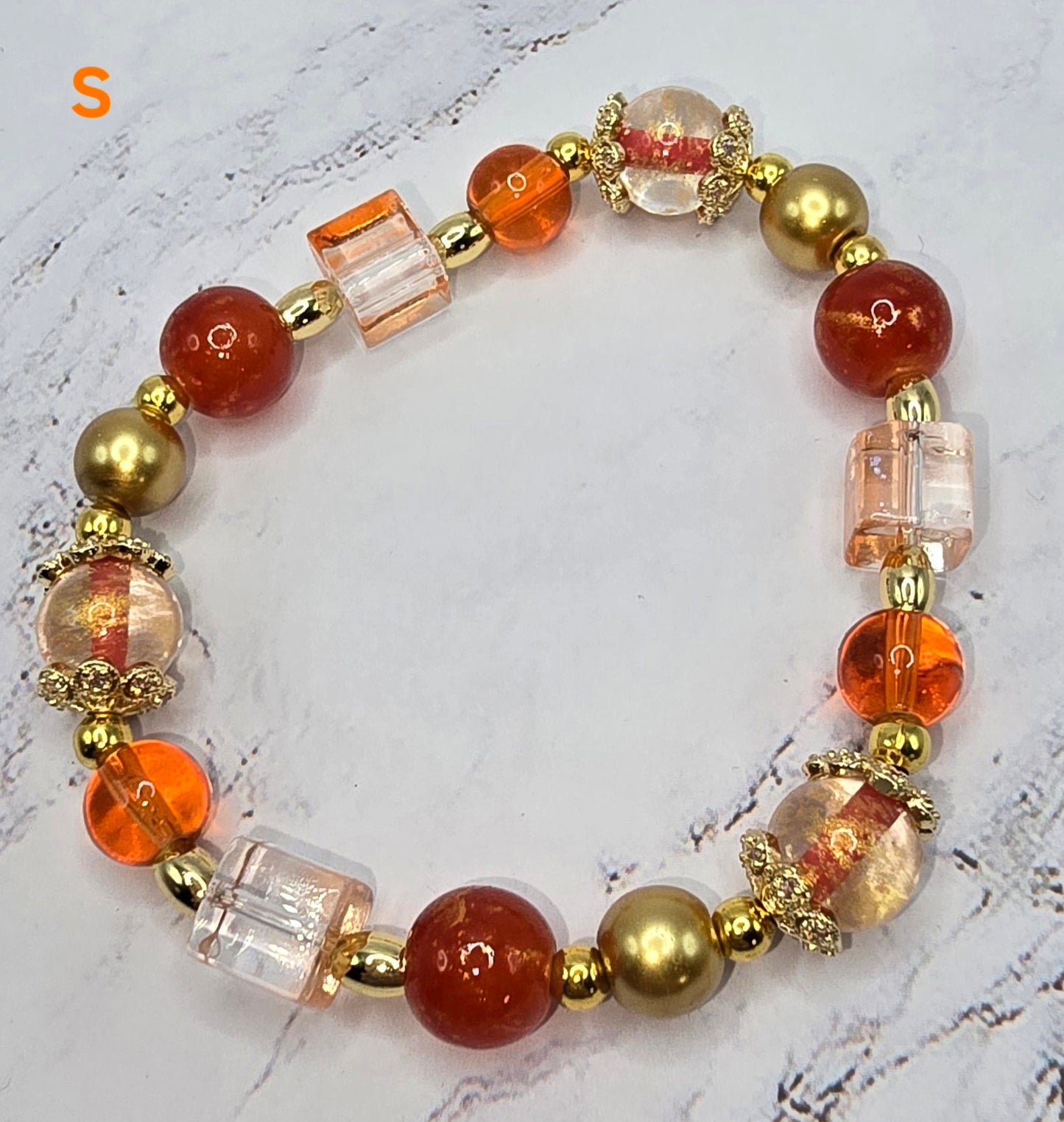 Orange and Gold Shimmer (7 in)