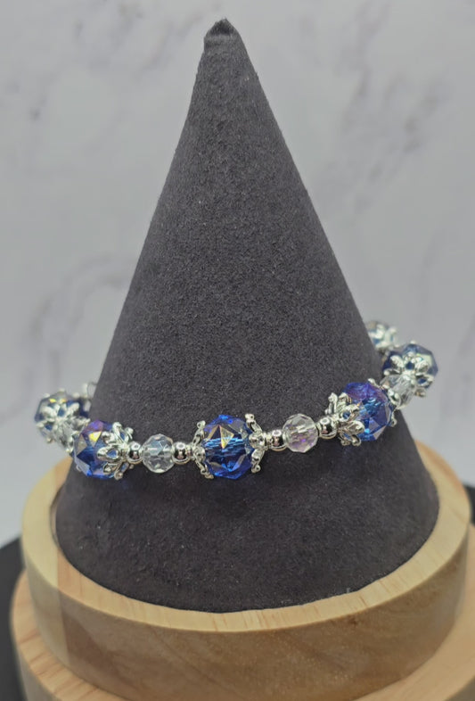 Blue and Silver Adjustable Bracelet
