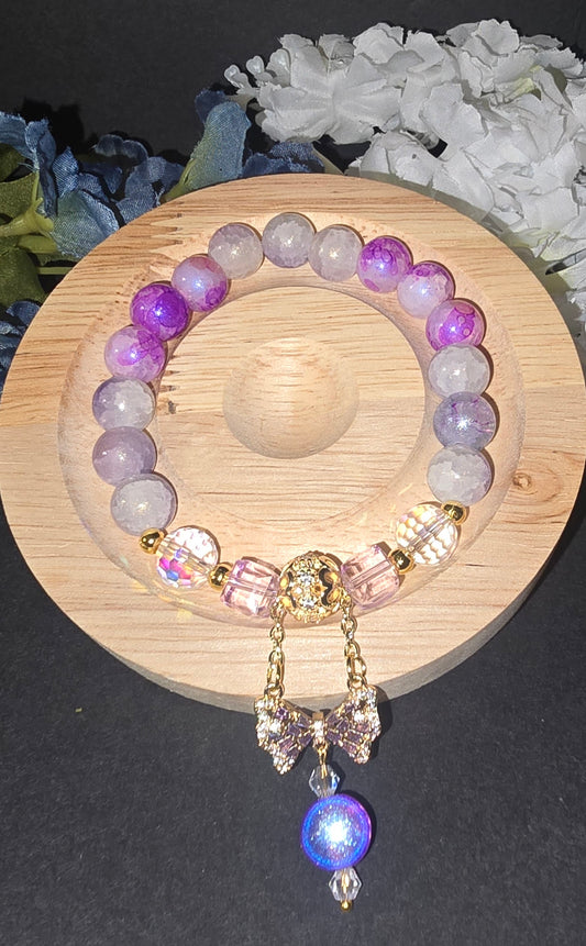 Purple butterfly bracelet