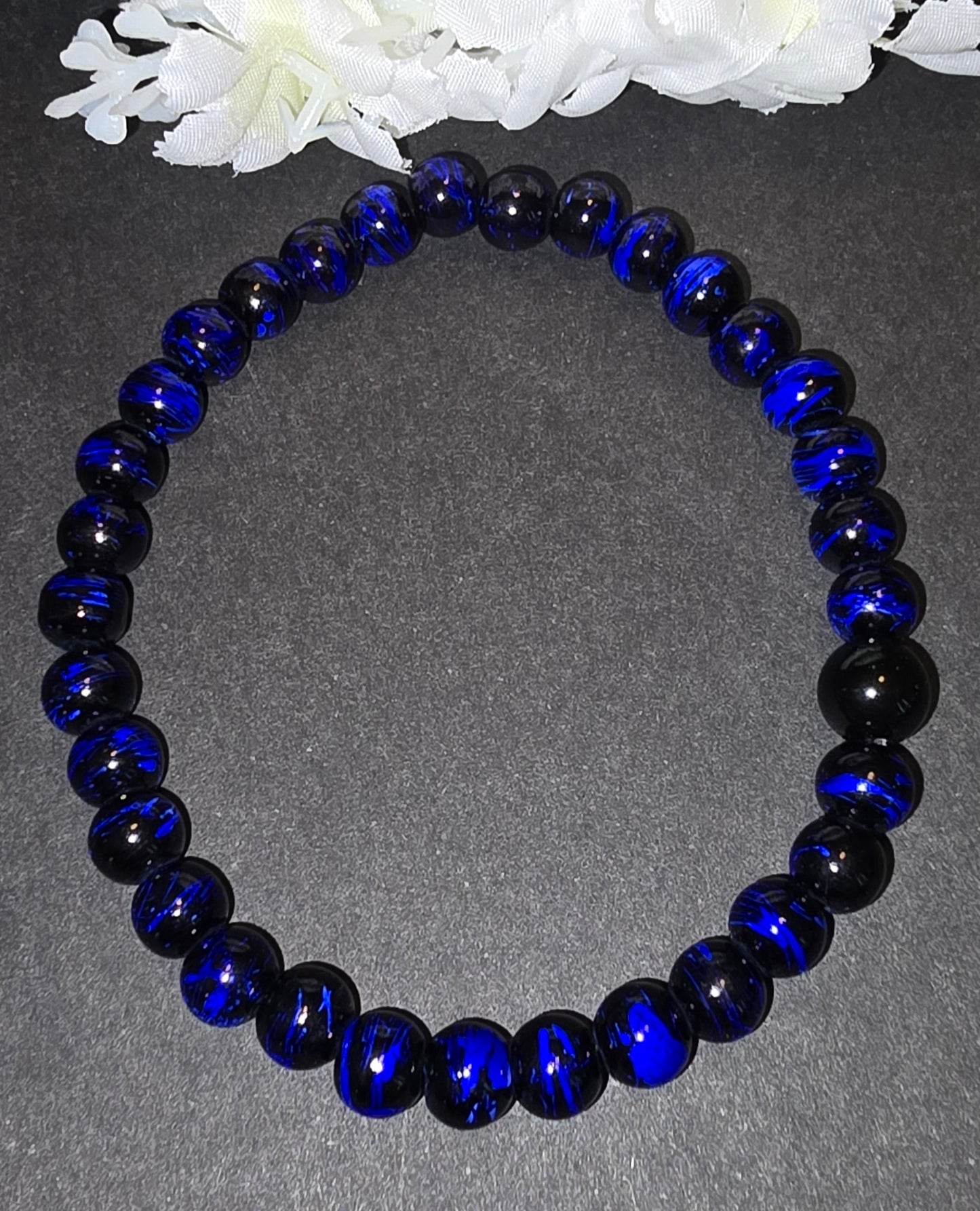 Blue prayer bracelet