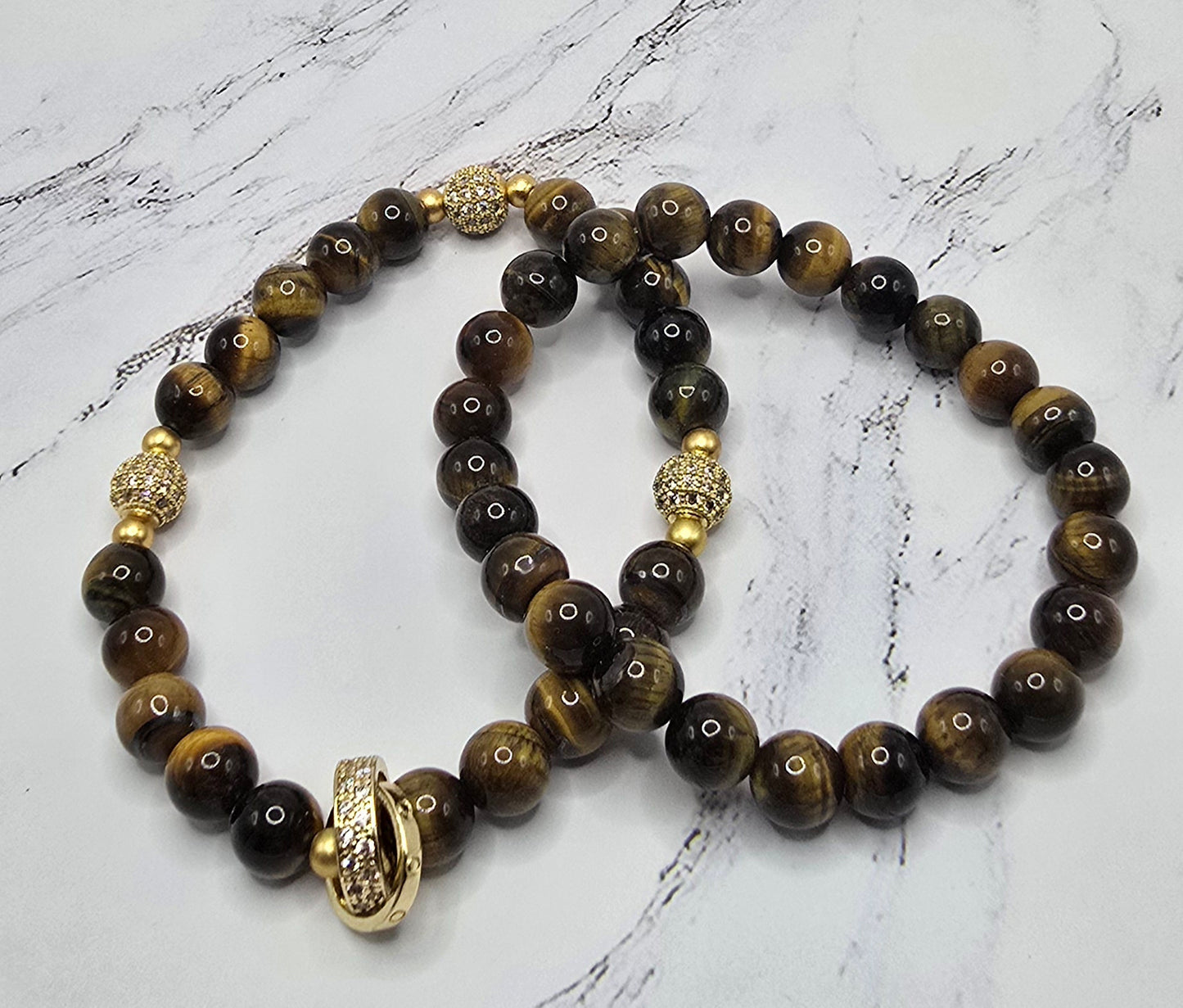 Tiger Eye (natural stone) His and Hers 2