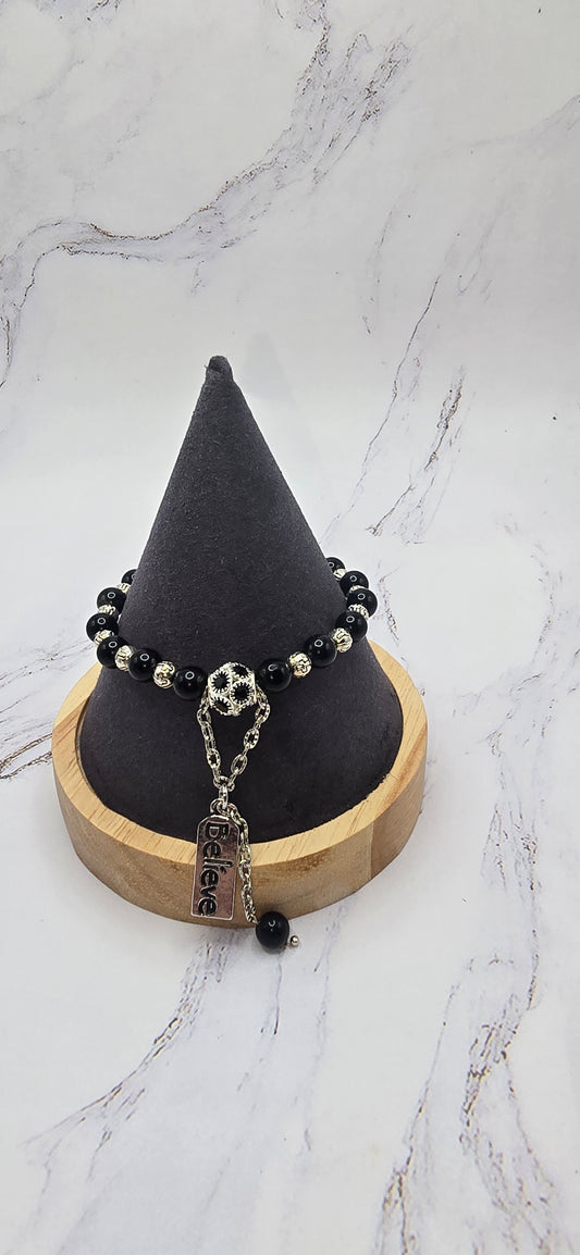 Black Onyx Prayer Bracelet