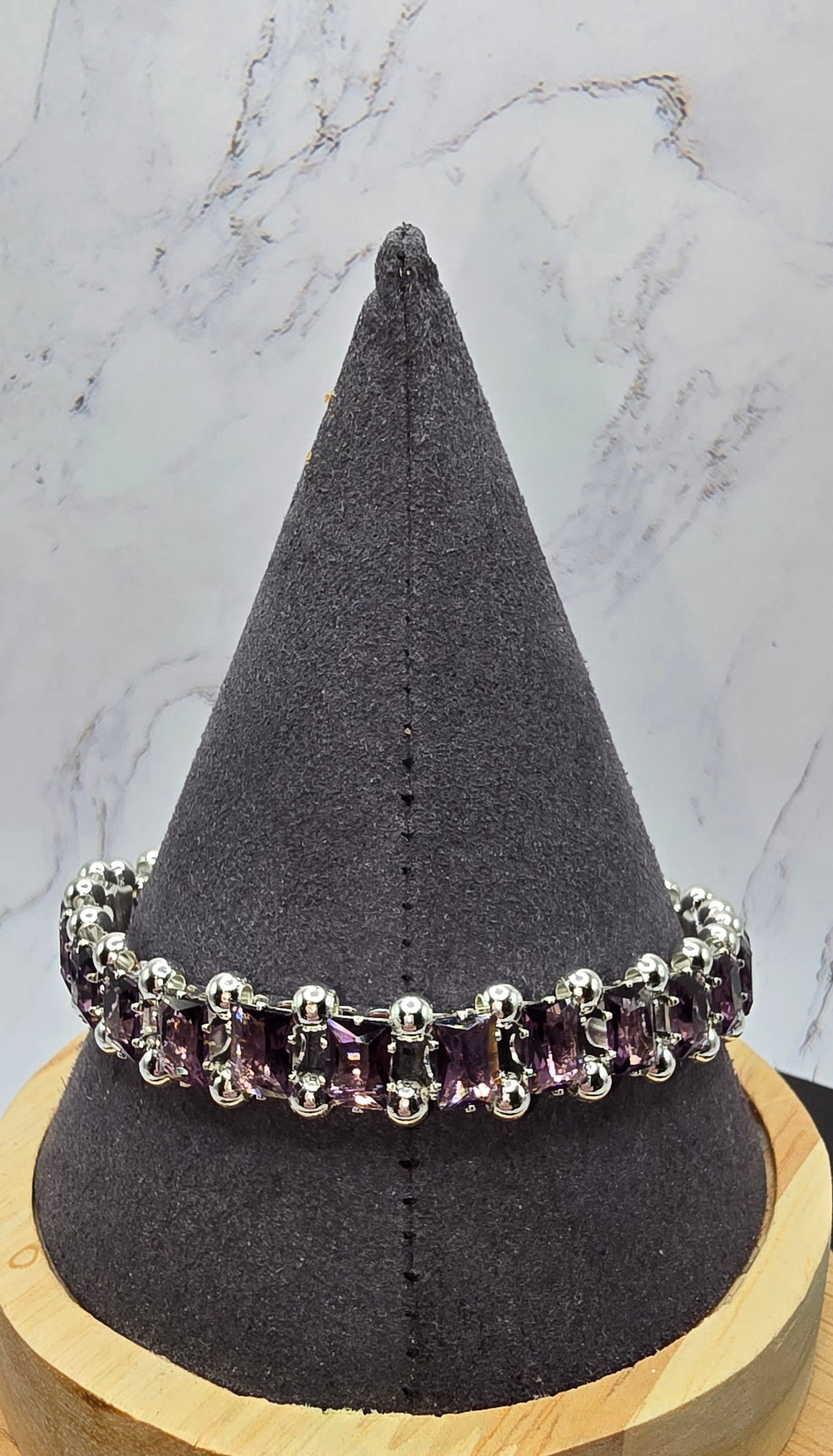 Purple Zircon Bracelet (8.25 in)