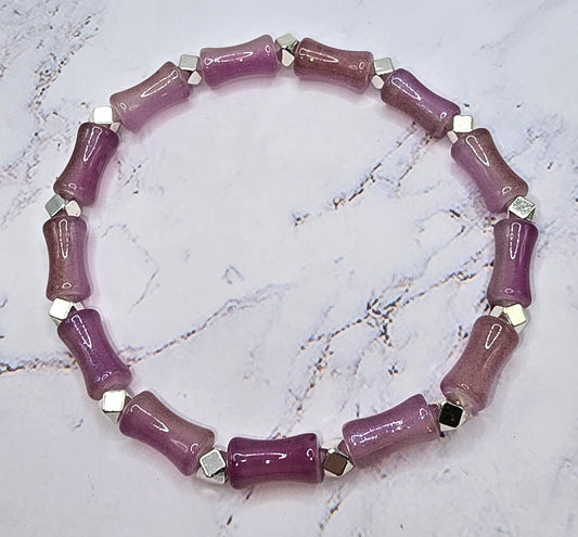 Purple Bamboo with Silver