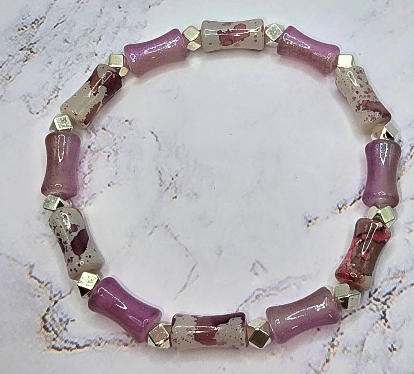 Color Splash and Purple Bamboo with Silver