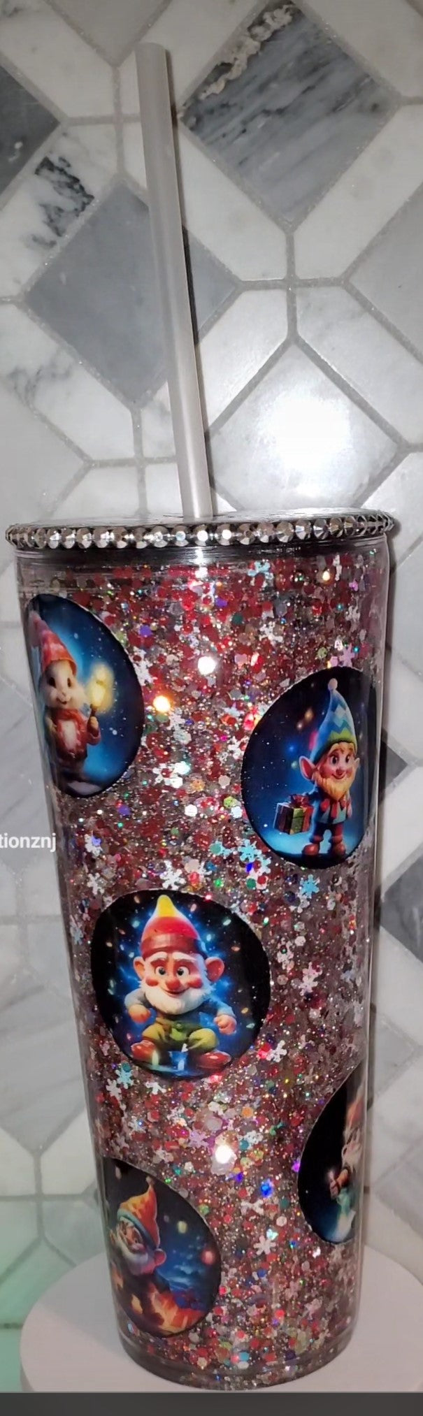 Gnomes Snowglobe tumbler